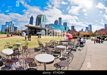 Pemberton Place, der Heimat des Wortes Coca-Cola und Georgia Aquarium in Atlanta, Georgia, USA Stockfoto