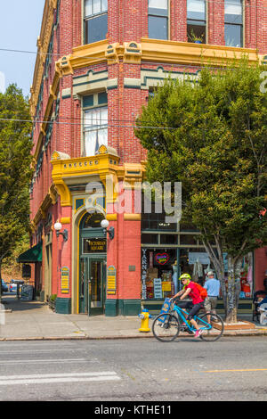 Der Water Street in der Viktorianischen Hafenstadt & Arts Community von Port Townsend auf der Olympic Halbinsel in Washington, Vereinigte Staaten Stockfoto