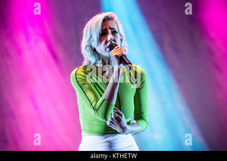 Die Schwedische Pop Sänger, Musiker und Songwriter Veronica Maggio führt ein Live Konzert in der schwedischen Musik Festival Bråvalla Festival 2016. Schweden, 02/07 2016. Stockfoto