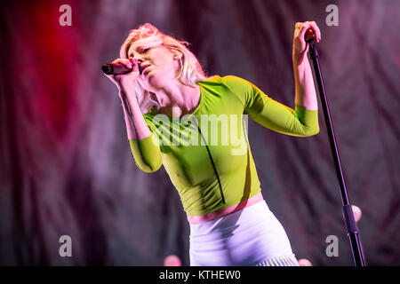 Die Schwedische Pop Sänger, Musiker und Songwriter Veronica Maggio führt ein Live Konzert in der schwedischen Musik Festival Bråvalla Festival 2016. Schweden, 02/07 2016. Stockfoto