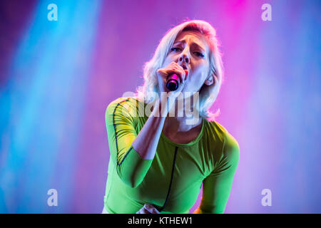 Die Schwedische Pop Sänger, Musiker und Songwriter Veronica Maggio führt ein Live Konzert in der schwedischen Musik Festival Bråvalla Festival 2016. Schweden, 02/07 2016. Stockfoto