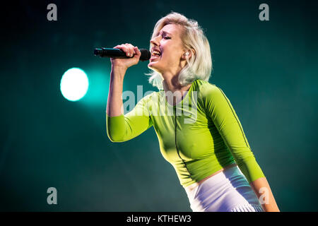 Die Schwedische Pop Sänger, Musiker und Songwriter Veronica Maggio führt ein Live Konzert in der schwedischen Musik Festival Bråvalla Festival 2016. Schweden, 02/07 2016. Stockfoto