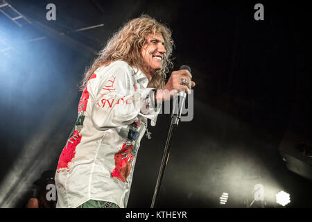 Die englische Rockband Whitesnake führt ein Live Konzert in Sentrum Scene in Oslo. Hier Sänger David Coverdale ist live auf der Bühne gesehen. Norwegen, 26/07 2016. Stockfoto