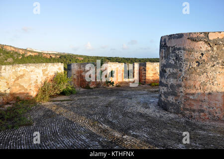 Fort Beekenburg, Caracas Bay, Curacao, Niederländische Antillen, West Indies. Das fort im Jahre 1703 erbaut und wurde verwendet, um die Piraten zu bekämpfen, die Französisch Stockfoto