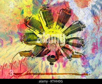 Oldtimer Rotary Engine Stockfoto