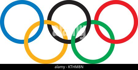 Zeichen der Olympischen Ringe. Vector Illustration. Sport Stock Vektor