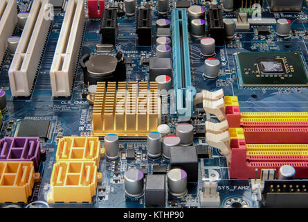 Closeup computer Motherboard Stockfoto