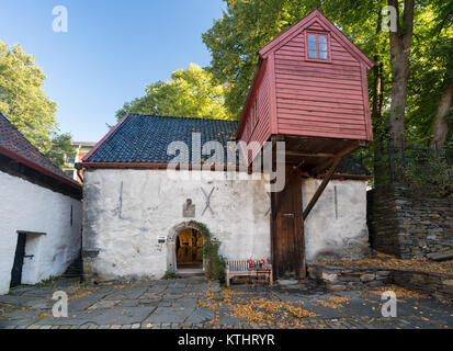 Geschäfte Bryggen in Bergen, Norwegen Stockfoto