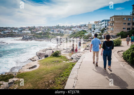 Bondi costal Walk in Sydney coogee Stockfoto