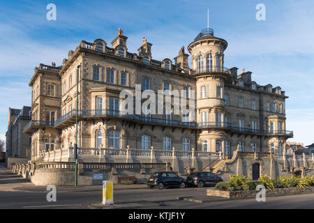 Das Zetland Hotel Gebäude, jetzt Wohnungen, Saltburn am Meer, Cleveland, England, Großbritannien Stockfoto