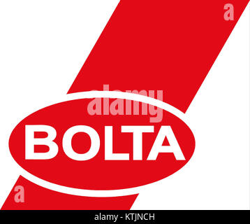 Das Logo der Bolta Werke GmbH repräsentiert das Unternehmen, ein Hersteller von Automobilkomponenten und Kunststoffen. Das Unternehmen ist bekannt für die Herstellung hochwertiger Teile für die Automobilindustrie mit Schwerpunkt auf Innovation und Präzision. Stockfoto