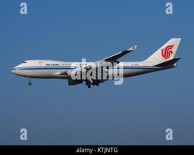 B2409Air China Cargo Boeing 747 412F cn 26560, Landung am Flughafen Schiphol (AMS EHAM), Niederlande, Bild 4 Stockfoto