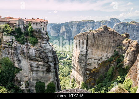 Panoramablick auf Meteora Stockfoto