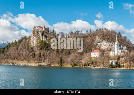 Lake Bled Slowenien Stockfoto