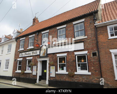Beverley ist eine historische Marktstadt im East Riding of Yorkshire, England. Das Bild zeigt die historische Architektur der Stadt, einschließlich des berühmten Beverley Minster und anderer Sehenswürdigkeiten. Stockfoto