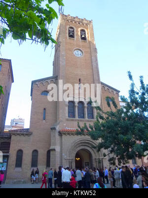 Barcelona Distrito de Sant Andreu, Barrio de La Sagrera, Iglesia del Crist Rei de Sant Andreu, 08. Stockfoto