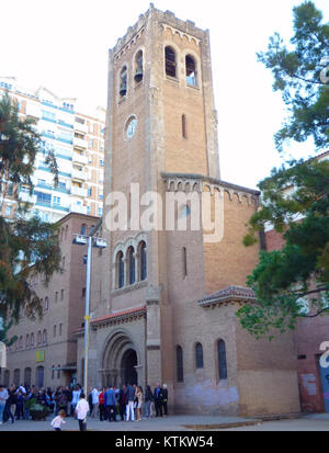 Barcelona Distrito de Sant Andreu, Barrio de La Sagrera, Iglesia del Crist Rei de Sant Andreu, 07. Stockfoto