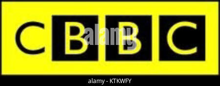 Das CBBC-Logo von 1997 war das Emblem des britischen Kinderfernsehsenders. Er repräsentierte die Identität des Senders und war Teil des Brandings in den späten 1990er Jahren, was eine Schlüsselperiode in den Kindermedien markierte. Stockfoto