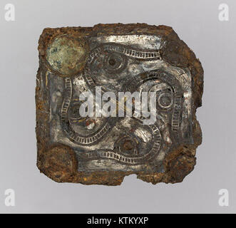 Eine Gürtelschnalle aus der Sammlung des Metropolitan Museum of Art, die Handwerkskunst und Design aus einer bestimmten historischen Periode zeigt. Stockfoto