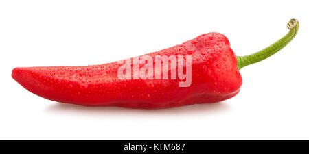 Lange Gemüsepaprika Pfad isoliert Stockfoto