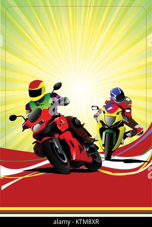 Zusammenfassung Hintergrund mit Motorrad Bild. Vektor-illustration Stock Vektor