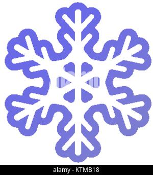 Isolierte Schneeflocke. Winter Element einfaches Design Illustration Stock Vektor