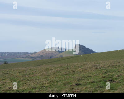 Ein Boxing Day Spaziergang durch Kingston Deverill, Wiltshire, Großbritannien Stockfoto