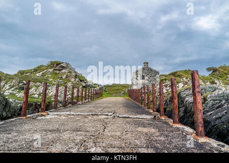 Die verfaulten Pier an aird am Craignish Halbinsel Stockfoto