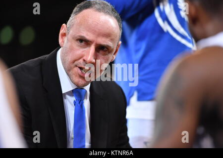 Karlsruhe, Deutschland. 04 Okt, 2017. Michael Mai Trainer der PS Karlsruhe LIONS GES/Basketball/ProA: PSK-Lions-Rhein Sterne Köln, 27.12.2017 ------ | Nutzung der weltweiten Kredit: dpa/Alamy leben Nachrichten Stockfoto