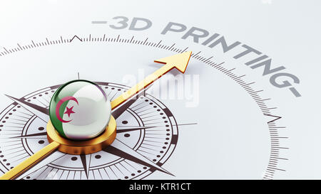 Algerien-hochauflösende 3d Druck-Konzept Stockfoto