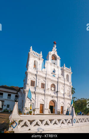 Goa, Indien - Dezember 20, 2017: Unsere Liebe Frau von der Unbefleckten Empfängnis Kirche eine der ältesten Kirchen in Goa, das aus dem Jahr 1540 bestand. Panjim (Pan Stockfoto