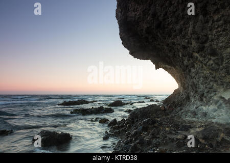 Monsul Strand. San Jose. Naturpark Cabo de Gata. Spanien. Stockfoto