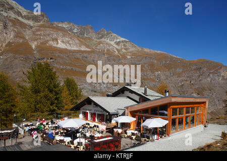 Stafelalp, Berggasthof, Zermatt, Schweiz Ich Stafelalp, Restaurant, Zermatt, Schweiz Stockfoto