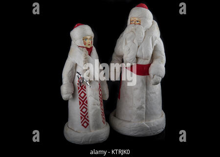 Santa Claus und der Schnee Maiden aus dem zwanzigsten Jahrhundert. Stockfoto