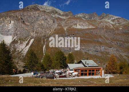 Stafelalp, Berggasthof, Zermatt, Schweiz Ich Stafelalp, Restaurant, Zermatt, Schweiz Stockfoto