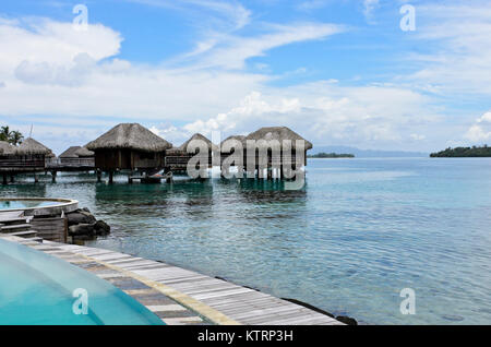 Hotel Sofitel Bora Bora Marara Beach Resort, Bora Bora, Französisch-Polynesien Stockfoto