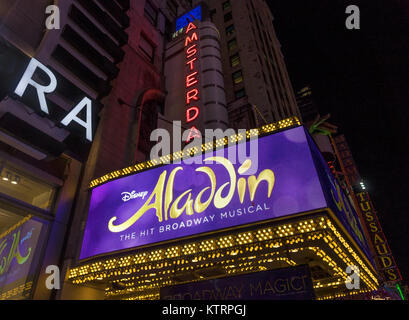 Das Disney Musical, Aladdin, an der Amsterdam Theater in New York City Stockfoto