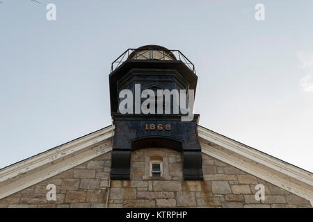 Old Field Point Lighthouse an der East Setauket Long Island, NY. Stockfoto