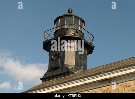 Old Field Point Lighthouse an der East Setauket Long Island, NY. Stockfoto