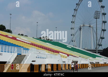 Ein Foto auf der schwimmenden Plattform von Marina, Singapur genommen Stockfoto