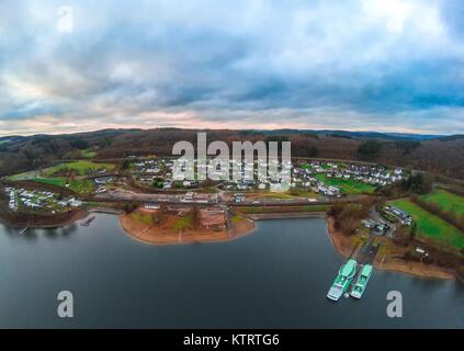 Luftbild der Biggesee in Nrw in Deutschland im Winter Stockfoto