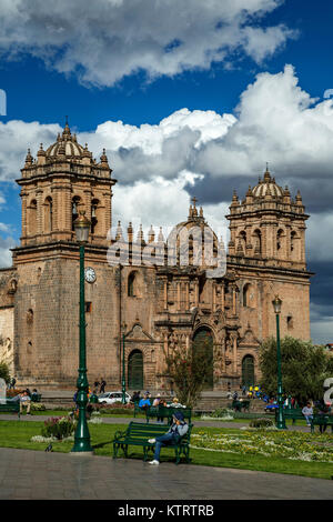 Cusco Kathedrale (Catedral de Nuestra Señora de la Asunción) auf der Plaza de Armas, Cusco, Peru Stockfoto