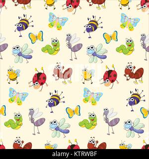 Abbildung eines Bugs wallpaper Stock Vektor