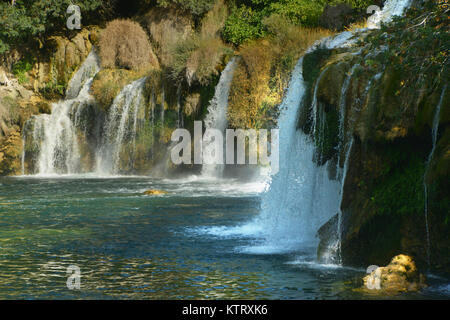 Wasserfälle im Krka Nationalpark in Kroatien Stockfoto