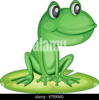 Abbildung: ein Frosch auf einem lily Pad Stock Vektor