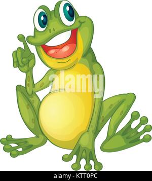 Abbildung: ein Frosch cartoon Charakter Stock Vektor
