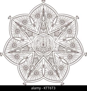 Mandala. Abstrakte dekorativen Hintergrund. Islam, Arabisch, orientalischen, indischen, Ottomane, yoga Motive. Vector Illustration für Malvorlagen Stock Vektor