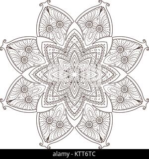 Mandala. Abstrakte dekorativen Hintergrund. Islam, Arabisch, orientalischen, indischen, Ottomane, yoga Motive. Vector Illustration für Malvorlagen Stock Vektor