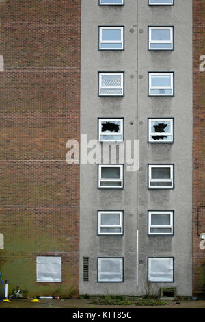 Osten Marsh Hochhaus Sozialwohnungen, Grimsby, Großbritannien. Stockfoto