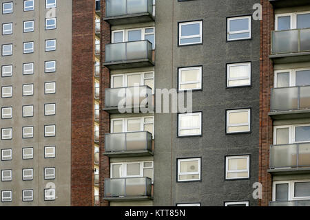 Osten Marsh Hochhaus Sozialwohnungen, Grimsby, Großbritannien. Stockfoto